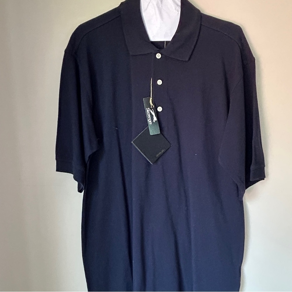 NWT mens navy blue golf shirt by Slazenger